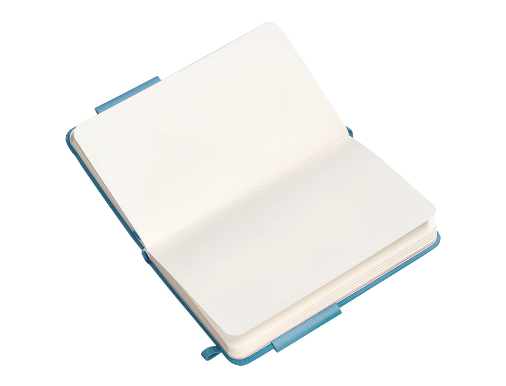 CARNET FERMETURE ELASTIQUE ANTARTIK NOTES COUVERTURE     RIGIDE A6 LIGNE 100 FEUILLES  80GR FSC COLORIS BLEU CIEL