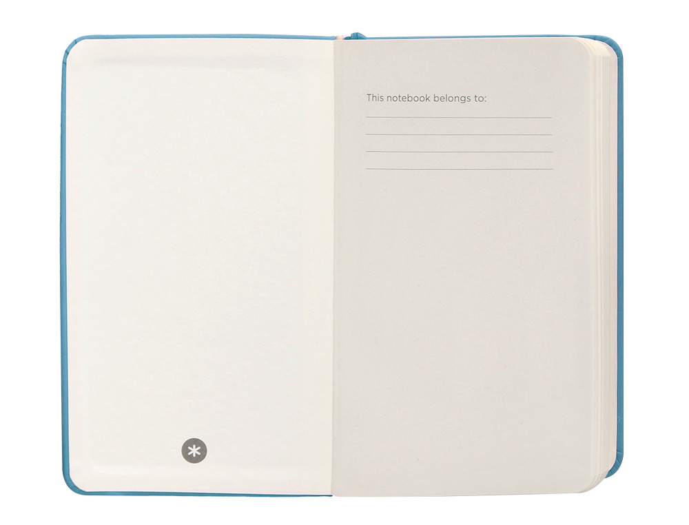 CARNET FERMETURE ELASTIQUE ANTARTIK NOTES COUVERTURE     RIGIDE A6 LIGNE 100 FEUILLES  80GR FSC COLORIS BLEU CIEL