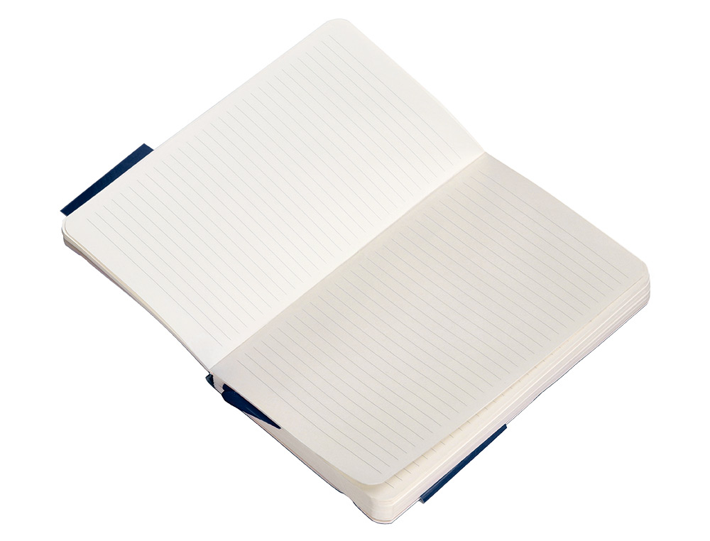 CARNET FERMETURE ELASTIQUE ANTARTIK NOTES COUVERTURE SOUPLE A6 LIGNE 100 FEUILLES 80GR FSC COLORIS BLEU MARINE