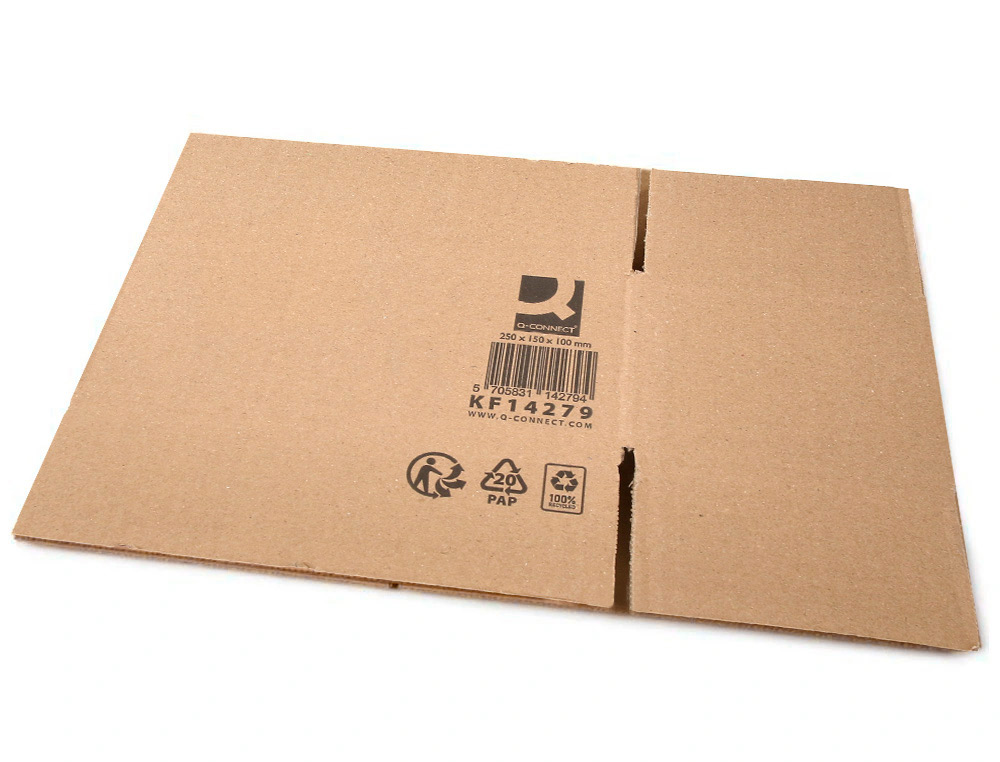 CAISSE AMERICAINE Q-CONNECT CARTON RECYCLE CANNELURE 5MM  250X150X100MM