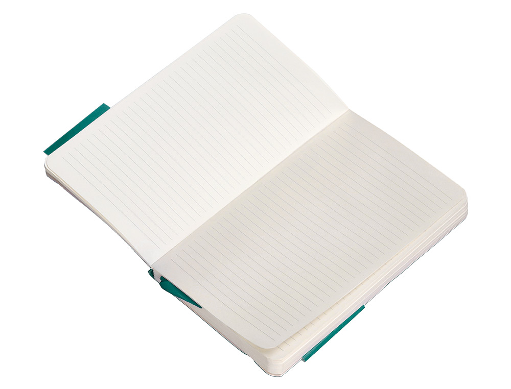 CARNET FERMETURE ELASTIQUE ANTARTIK NOTES COUVERTURE     SOUPLE A6 LIGNE 100 FEUILLES  80GR FSC COLORIS VERT PAON