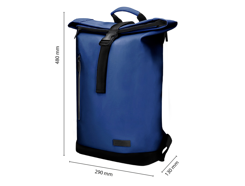 SAC A DOS ANTARTIK ROLL UP WATERPROOF 480X130X280MM      COLORIS BLEU MARINE