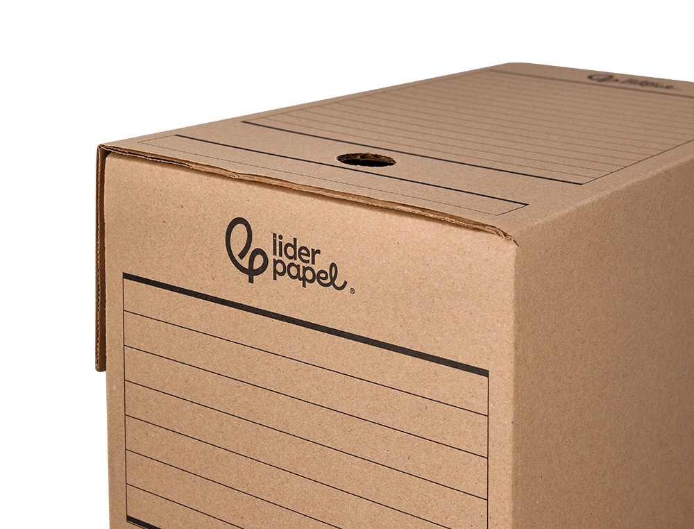 BOITE A ARCHIVES LIDERPAPEL CARTON RECYCLE 400G/M2 DOS    200MM KRAFT 367X200X251MM