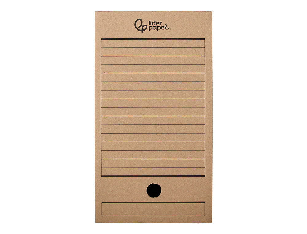 BOITE A ARCHIVES LIDERPAPEL CARTON RECYCLE 400G/M2 DOS    200MM KRAFT 367X200X251MM