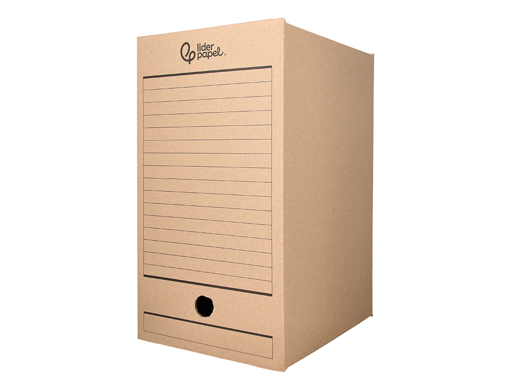 BOITE A ARCHIVES LIDERPAPEL CARTON RECYCLE 400G/M2 DOS    200MM KRAFT 367X200X251MM