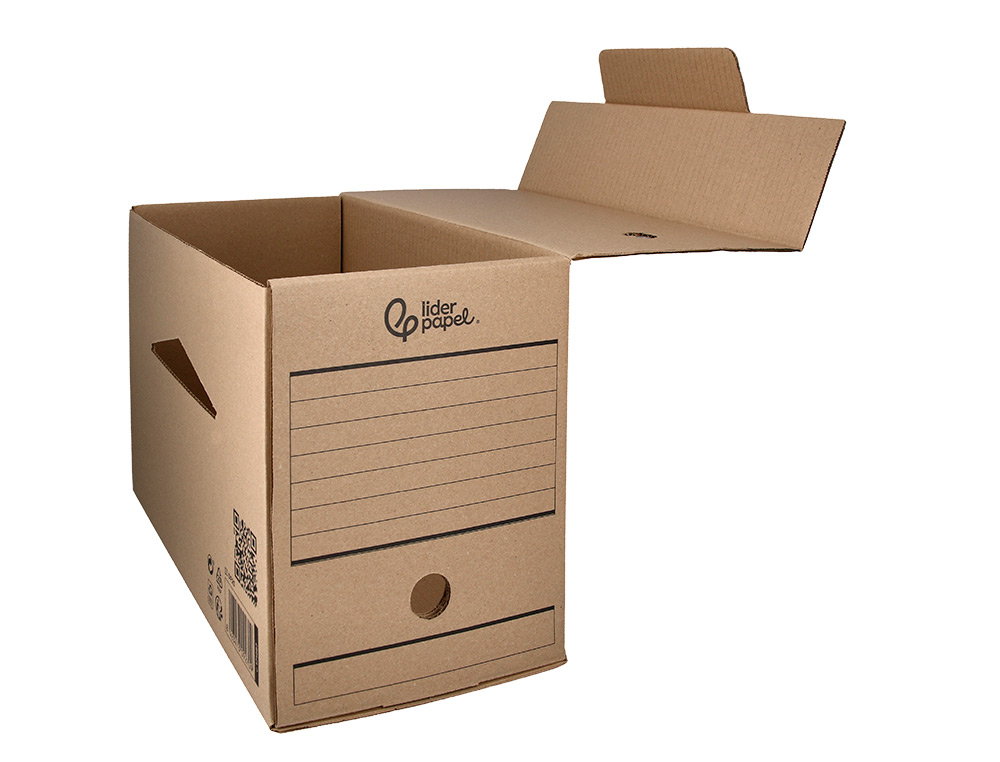 BOITE A ARCHIVES LIDERPAPEL CARTON RECYCLE 400G/M2 DOS    200MM KRAFT 367X200X251MM