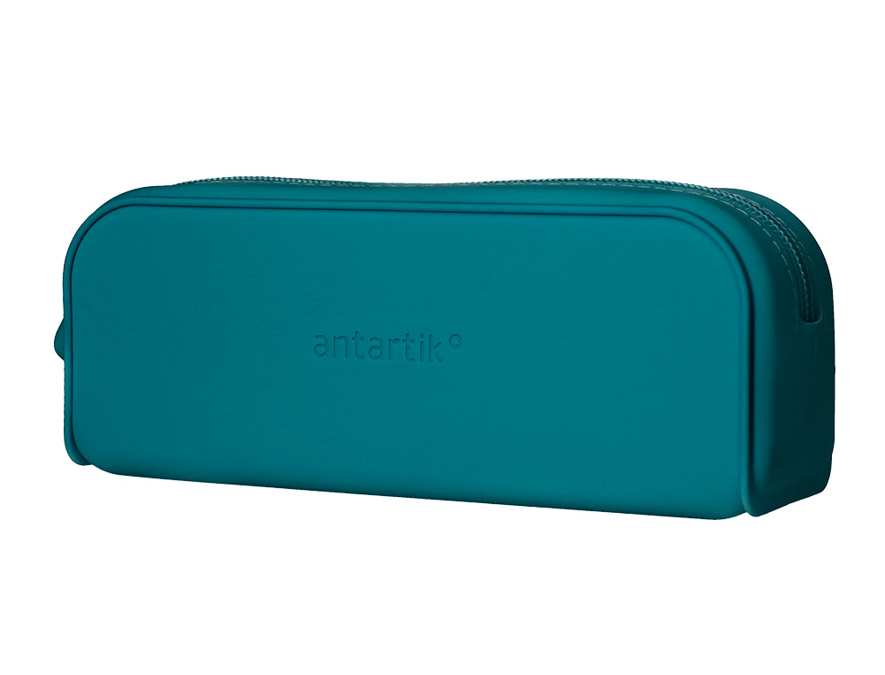 FOURRE-TOUT ANTARTIK RECTANGULAIRE 1 COMPARTIMENT  EN SILICONE MODELE PRISMA     185X50X75MM COLORIS TURQUOISE