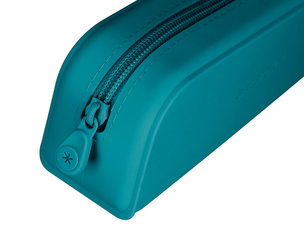 FOURRE-TOUT ANTARTIK RECTANGULAIRE 1 COMPARTIMENT  EN SILICONE MODELE PRISMA     185X50X75MM COLORIS TURQUOISE