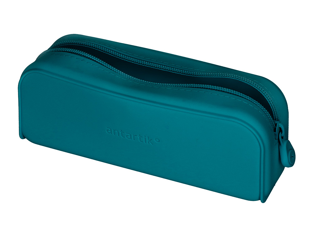 FOURRE-TOUT ANTARTIK RECTANGULAIRE 1 COMPARTIMENT  EN SILICONE MODELE PRISMA     185X50X75MM COLORIS TURQUOISE