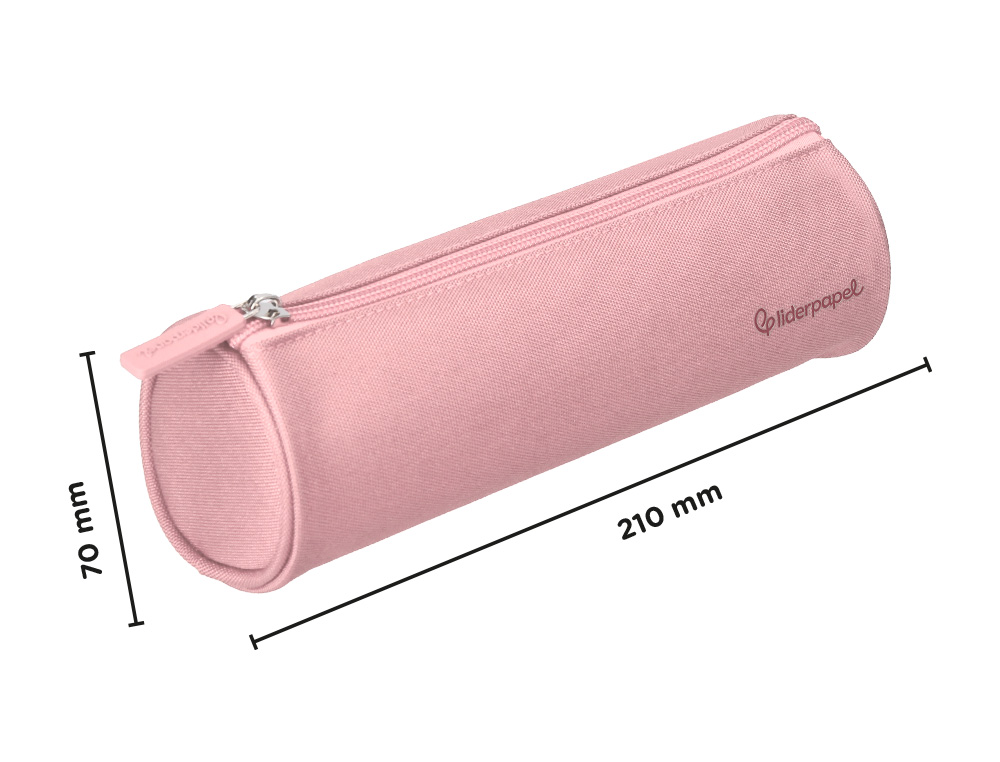 FOURRE-TOUT LIDERPAPEL ROND 21X7CM COLORIS ROSE
