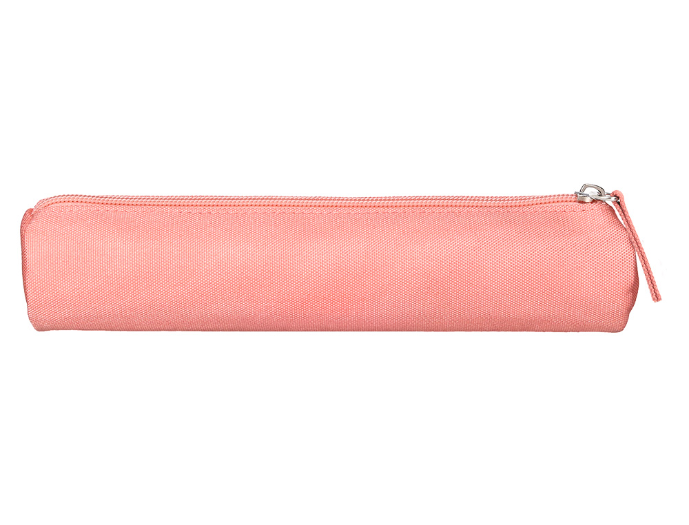 FOURRE-TOUT LIDERPAPEL ROND MINCE 22X4,5CM COLORIS ROSE PECHE