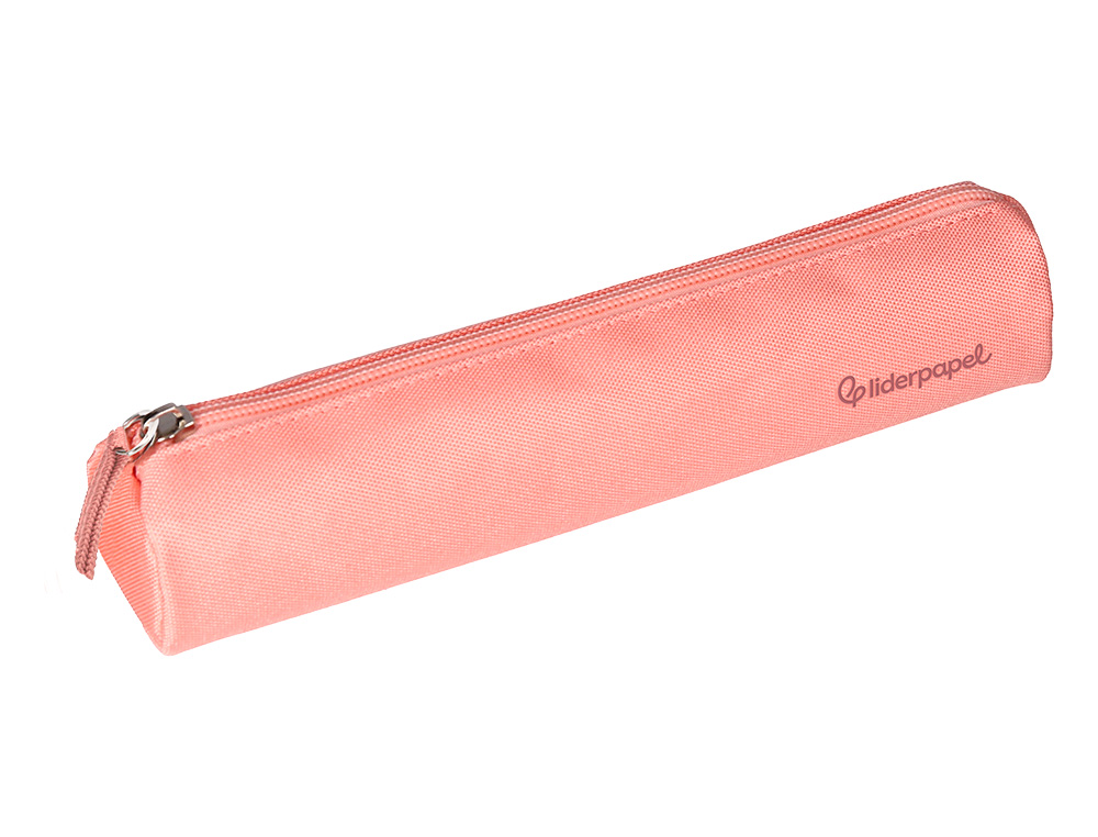 FOURRE-TOUT LIDERPAPEL ROND MINCE 22X4,5CM COLORIS ROSE PECHE