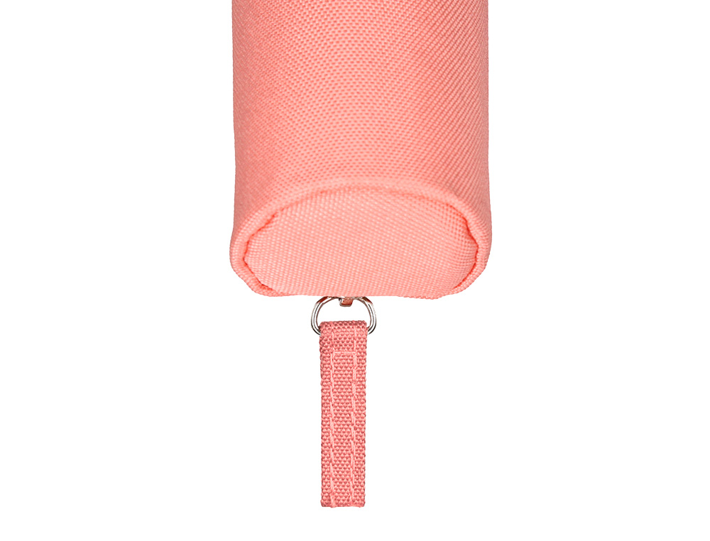 FOURRE-TOUT LIDERPAPEL ROND MINCE 22X4,5CM COLORIS ROSE PECHE