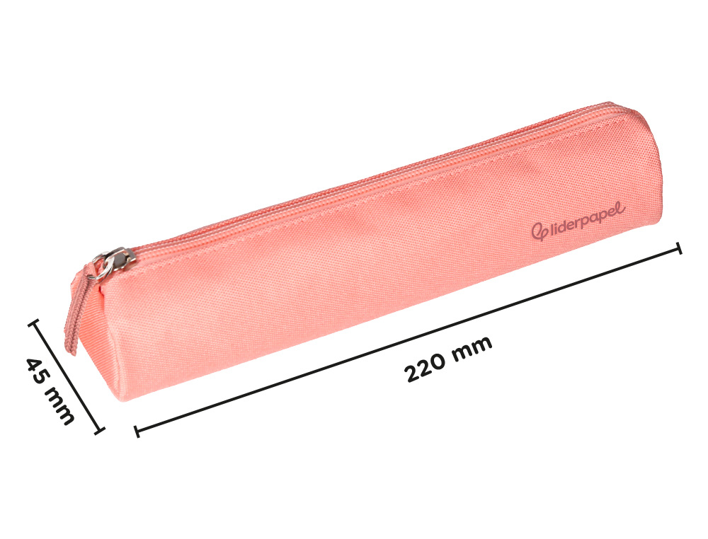 FOURRE-TOUT LIDERPAPEL ROND MINCE 22X4,5CM COLORIS ROSE PECHE