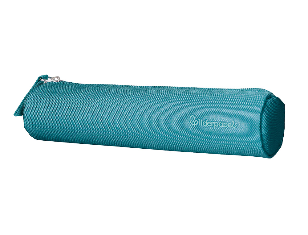 FOURRE-TOUT LIDERPAPEL ROND MINCE 22X4,5CM COLORIS BLEU CANARD