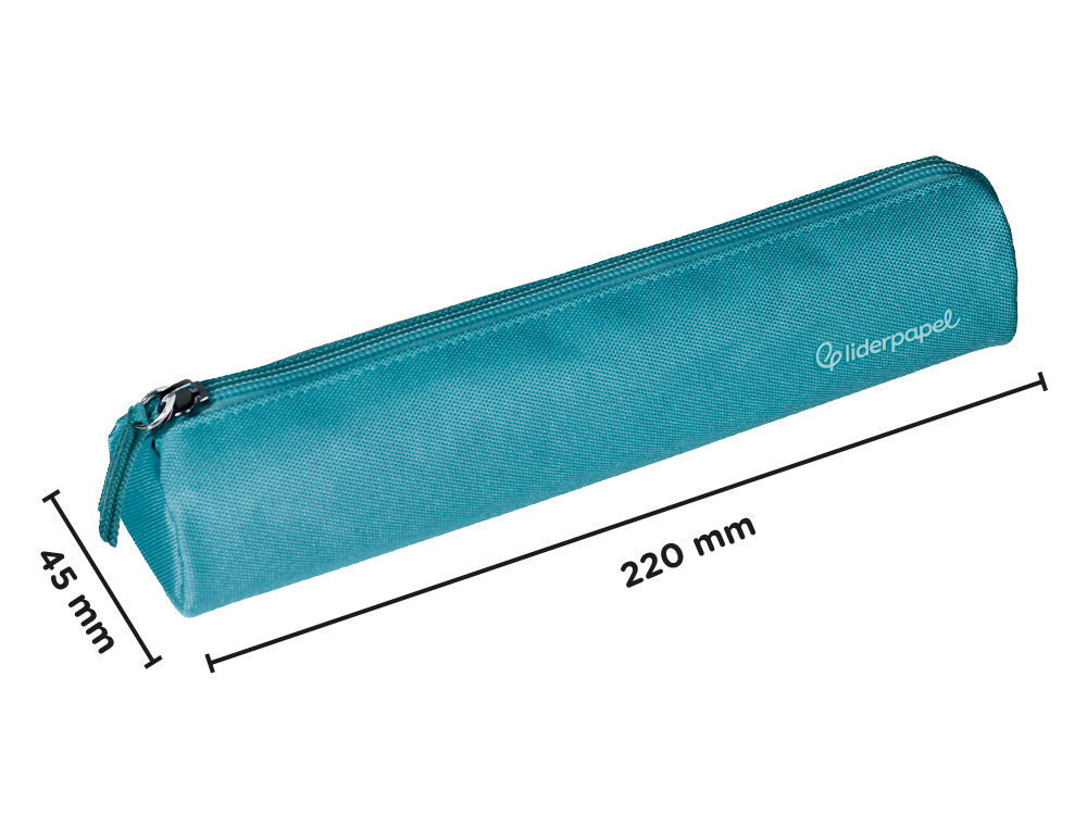FOURRE-TOUT LIDERPAPEL ROND MINCE 22X4,5CM COLORIS BLEU CANARD
