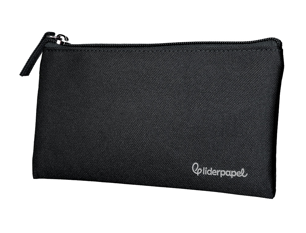 FOURRE-TOUT LIDERPAPEL PLAT 1 COMPARTIMENT 20X10CM COLORIS NOIR