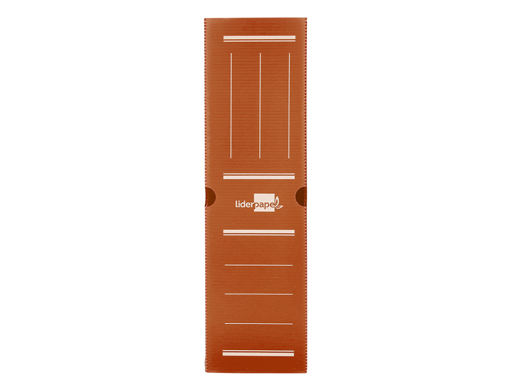 BOITE A ARCHIVES LIDERPAPEL POLYPROPYLENE ONDULE DOS      100MM 360X100X260MM COLORIS   MARRON
