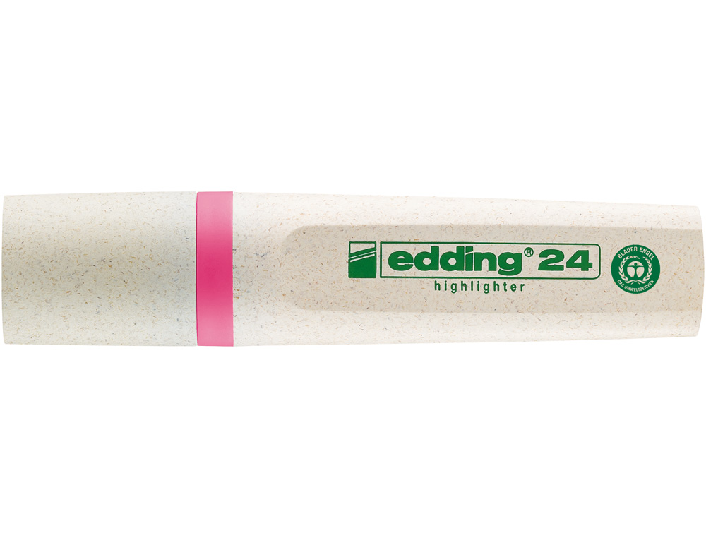 SURLIGNEUR EDDING 24 ECOLINE RECHARGEABLE POINTE BISEAUTEE TRACE 2/5MM ENCRE BASE EAU    COLORIS ROSE