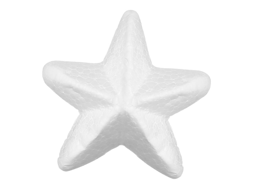 FORME LIDERPAPEL MOUSSE POLYSTYRENE ETOILES 4CM       COLORIS BLANC SACHET 6 UNITES