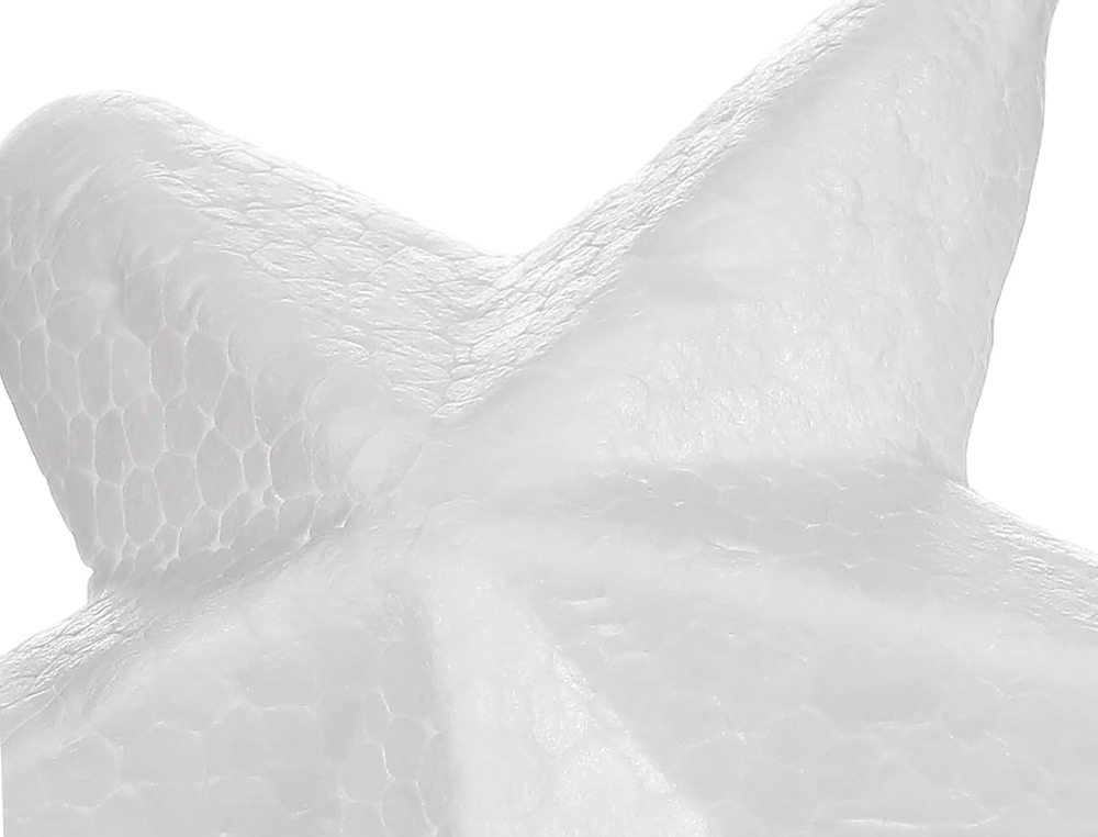FORME LIDERPAPEL MOUSSE POLYSTYRENE ETOILES 4CM       COLORIS BLANC SACHET 6 UNITES