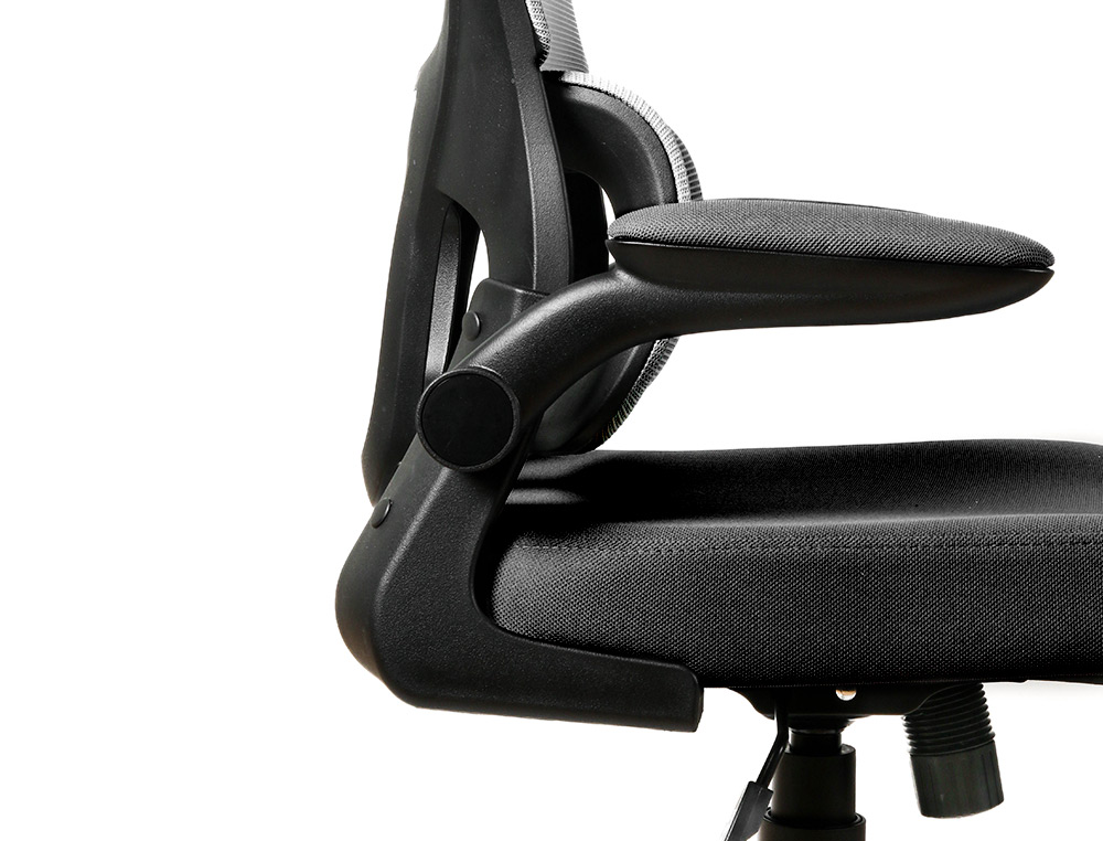 CHAISE DIRECTION Q-CONNECT SORRENTO MAILLE BASE METALLIQUE HAUT MAX 1320 LARG 650 PROF 600MM ROUES PREMIUM COLORIS GRIS