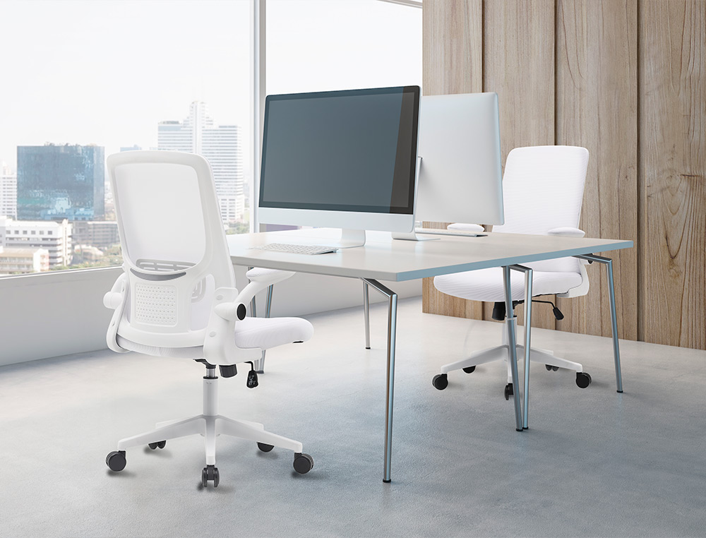 CHAISE OPERATEUR Q-CONNECT ALBA MAILLE BASE METALLIQUE HAUT MAX 1110 LARG 610 PROF 580MM ROUES PREMIUM COLORIS BLANC