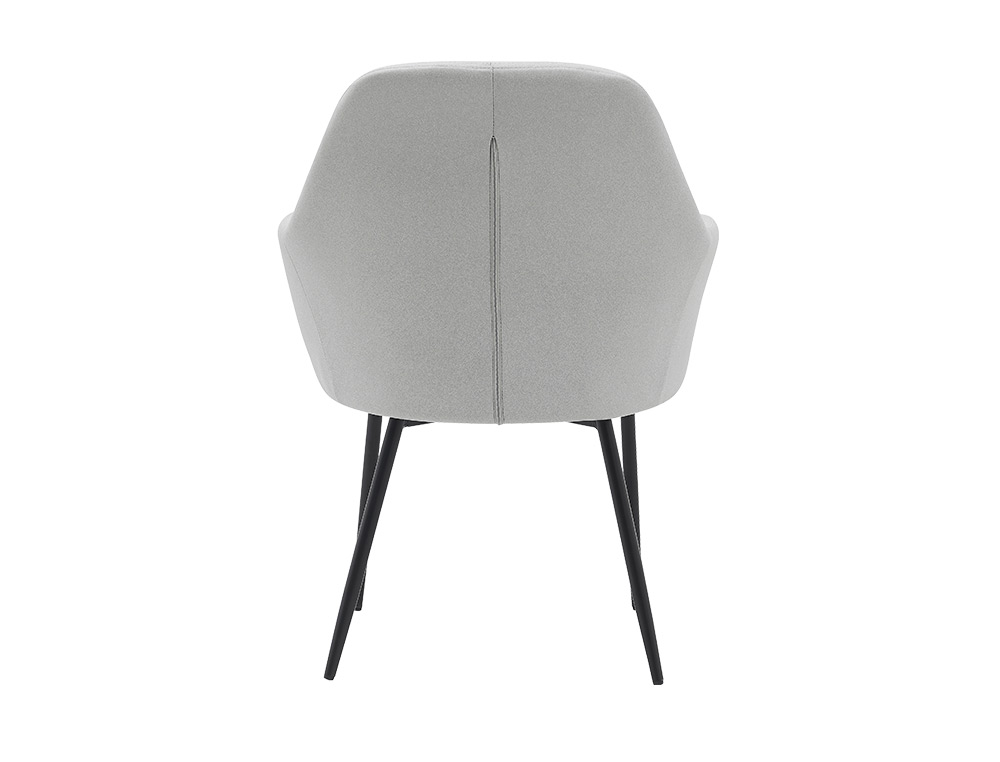 CHAISE CONFIDENT Q-CONNECT SIEMIONE BASE METALLIQUE HAUT MAX 820 LARG 570 PROF 580 COLORIS GRIS CLAIR