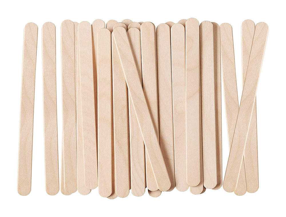 BATONNETS LIDERPAPEL BOIS DIM. 15X1,8CM COLORIS NATUREL SACHET 50 UNITES