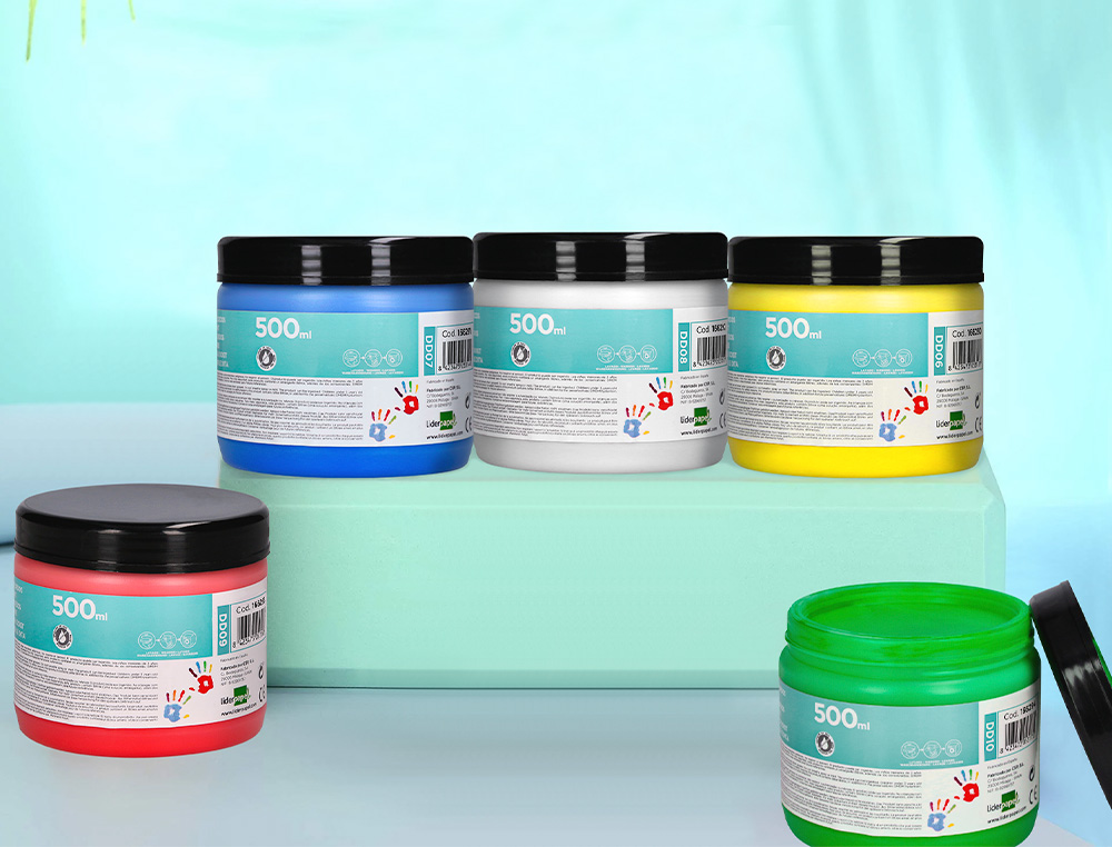 PEINTURE AU DOIGT LIDERPAPEL FLACON 500 ML COLORIS BLEU