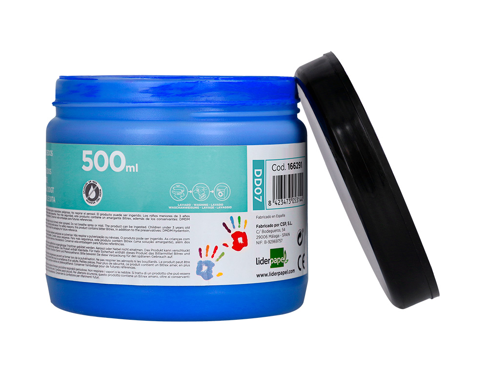 PEINTURE AU DOIGT LIDERPAPEL FLACON 500 ML COLORIS BLEU