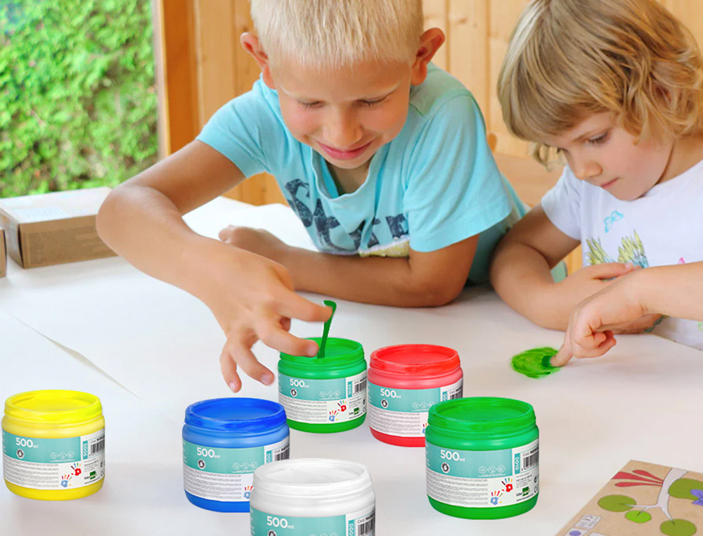 PEINTURE AU DOIGT LIDERPAPEL FLACON 500 ML COLORIS BLANC