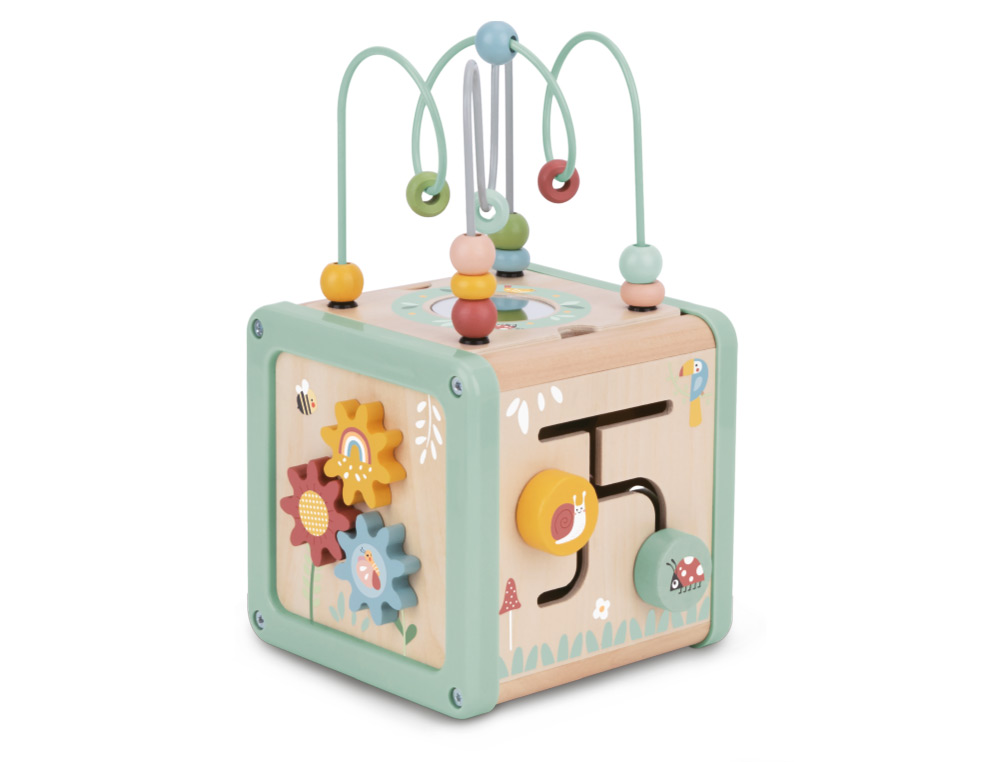 JEU ENFANT IMAGINOVO CUBES D'ACTIVITES BOIS +18MOIS 15,5X15,5X28 CM