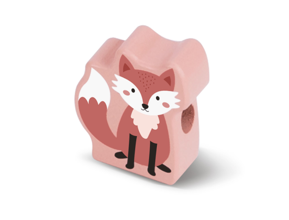 JEU ENFANT IMAGINOVO PERLES D'ANIMAUX A ENFILER BOIS +24 MOIS 13 PIECES 27X6,5X6,5 CM