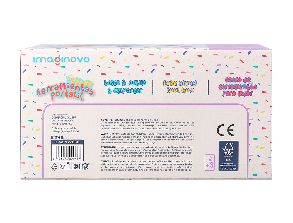 JEU ENFANT IMAGINOVO BOITE A OUTIL BOIS +3 ANS 18 PIECES