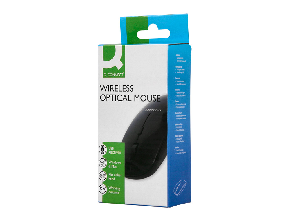 SOURIS Q-CONNECT OPTIQUE SANS FIL SILENCIEUX DPI            800/1200/1600 PILES AAA       COLORIS NOIR