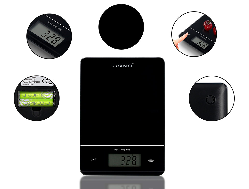BALANCE PRECISION Q-CONNECT NUMERIQUE ECRAN LCD 58X26MM   COLORIS NOIR
