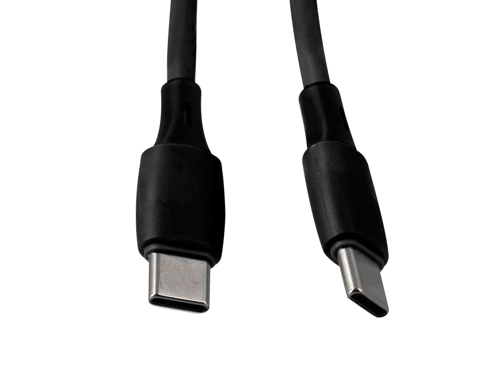 CABLE Q-CONNECT USB-C VERS USB-C PVC LONGUEUR 2M COLORIS NOIR