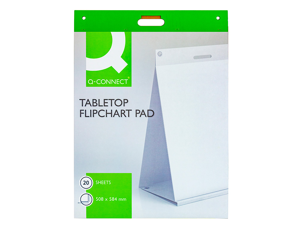 BLOC CONFERENCE Q-CONNECT LISSE AUTOADHESIF POUR BUREAU 20F PAPIER BLANC 75G/M2 508X584MM