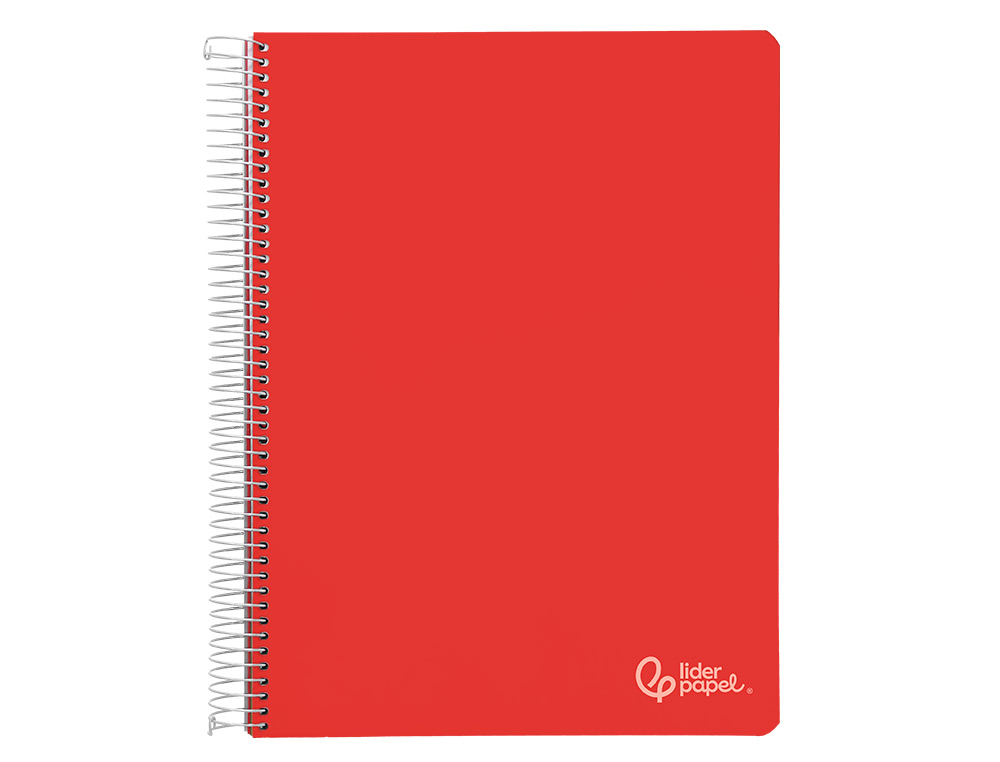 CAHIER SPIRALE LIDERPAPEL WITTY A4 COUVERTURE RIGIDE    120 FEUILLES 90G/M2 5X5MM 4   TROUS PERFORES COLORIS