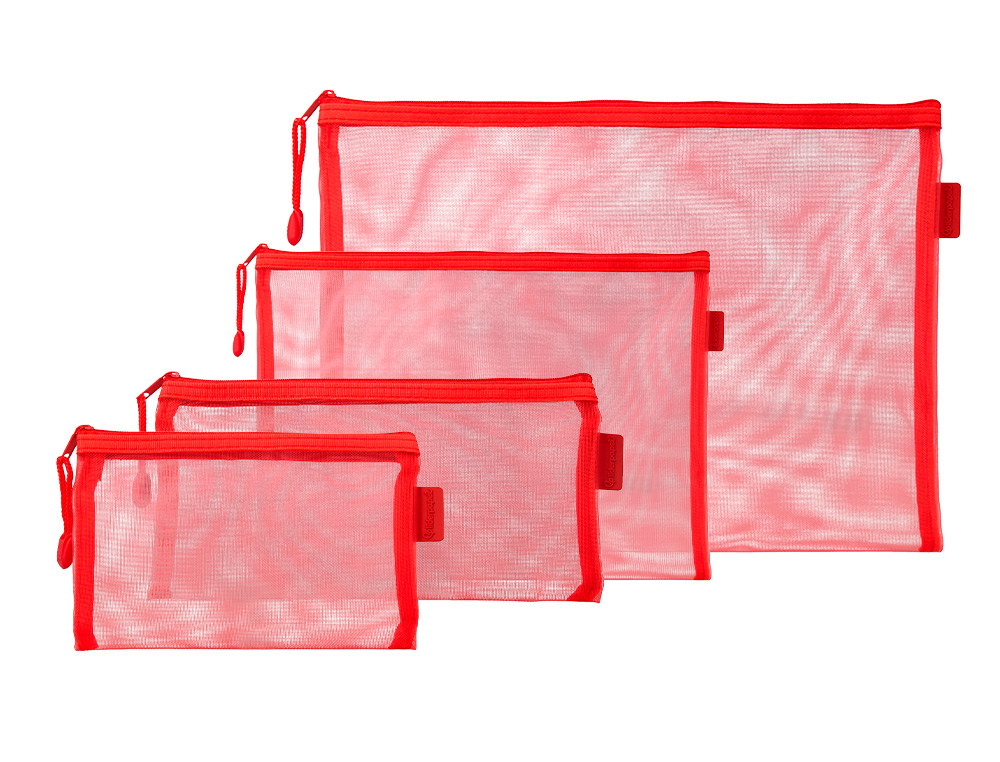PRESENTOIR LIDERPAPEL POCHETTE ZIP MULTIUSAGE TAILLES ET COLORIS ASSORTIS 40 UNITES