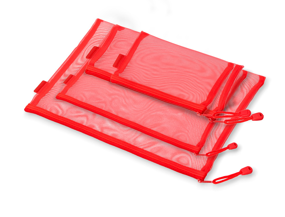 PRESENTOIR LIDERPAPEL POCHETTE ZIP MULTIUSAGE TAILLES ET COLORIS ASSORTIS 40 UNITES