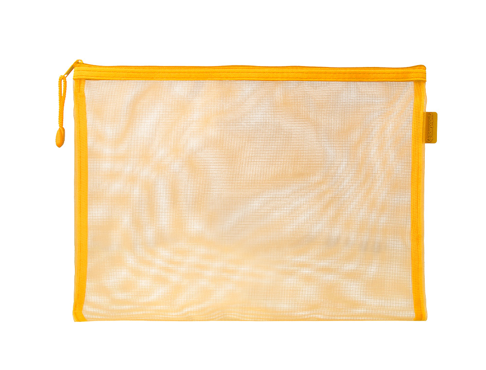 POCHETTE ZIP LIDERPAPEL A5 MULTIUSAGE FERMETURE ECLAIR   POLYESTER TRANSPIRABLE        COLORIS JAUNE