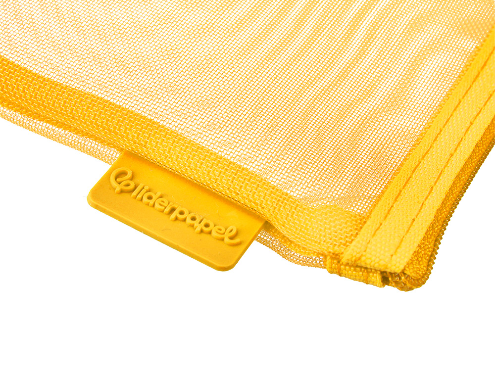POCHETTE ZIP LIDERPAPEL A5 MULTIUSAGE FERMETURE ECLAIR   POLYESTER TRANSPIRABLE        COLORIS JAUNE