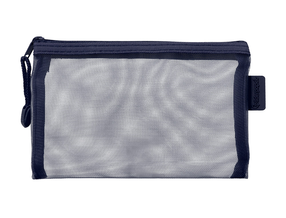 POCHETTE ZIP LIDERPAPEL A6 MULTIUSAGE FERMETURE ECLAIR   POLYESTER TRANSPIRABLE        COLORIS BLEU MARINE