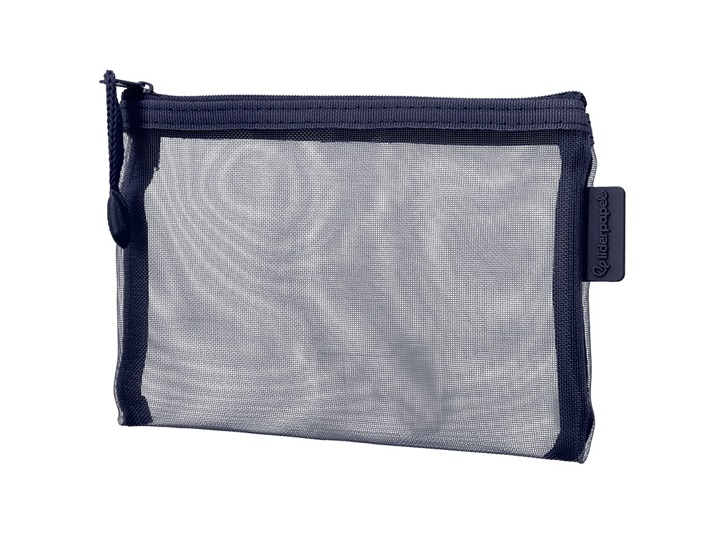 POCHETTE ZIP LIDERPAPEL A6 MULTIUSAGE FERMETURE ECLAIR   POLYESTER TRANSPIRABLE        COLORIS BLEU MARINE