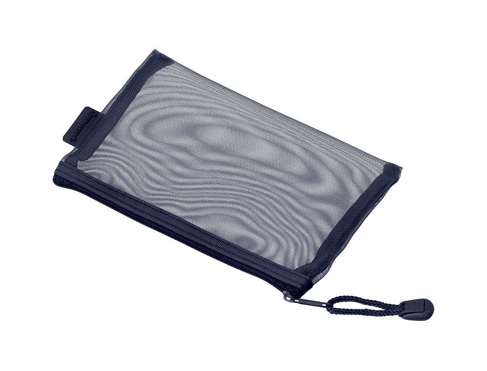 POCHETTE ZIP LIDERPAPEL A6 MULTIUSAGE FERMETURE ECLAIR   POLYESTER TRANSPIRABLE        COLORIS BLEU MARINE