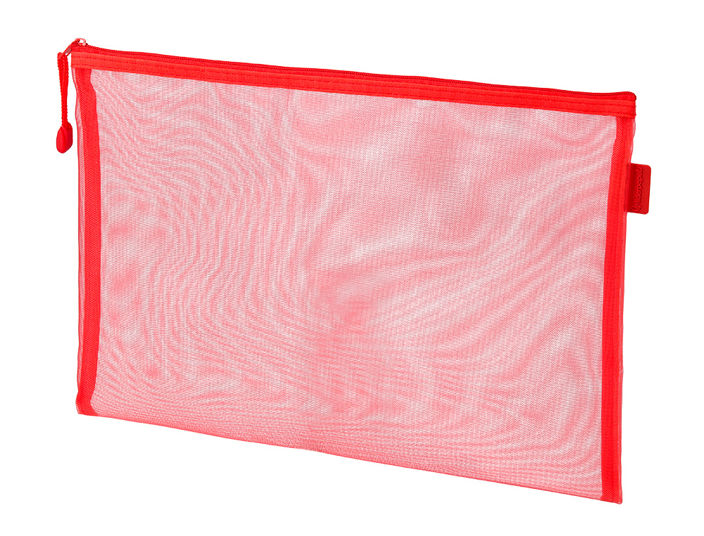 POCHETTE ZIP LIDERPAPEL A4 MULTIUSAGE FERMETURE ECLAIR   POLYESTER TRANSPIRABLE        COLORIS ROUGE