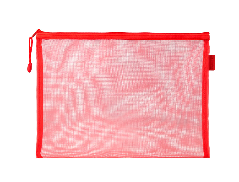 POCHETTE ZIP LIDERPAPEL A5 MULTIUSAGE FERMETURE ECLAIR   POLYESTER TRANSPIRABLE        COLORIS ROUGE