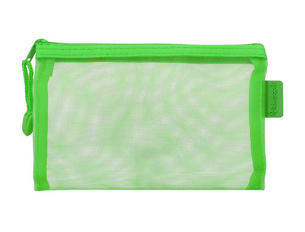 POCHETTE ZIP LIDERPAPEL A6 MULTIUSAGE FERMETURE ECLAIR   POLYESTER TRANSPIRABLE        COLORIS VERT PASTEL